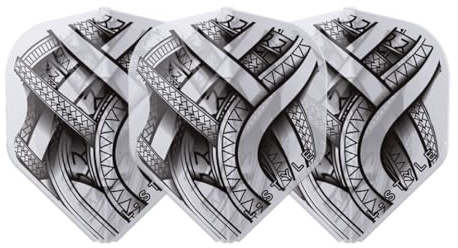 LSTYLE EZ L1 Mike de Decker Type A Black Clear White - Dart Flights