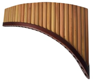 flauto Di Pan Strumento A Fiato Flauto Di Pan In Bambù Amaro Con Chiave C G Da 22 O 25 Tubi Base Rosso Marrone Strumento Professionale Per Esibizioni(22 G Left)