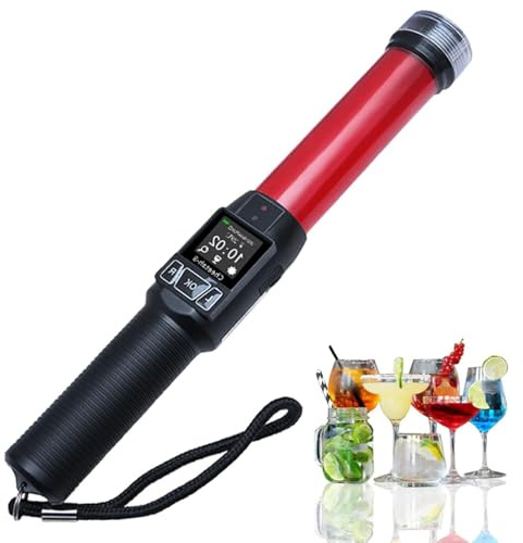 Oiyekntd Éthylotest numérique Portable pour la Police, Test d'alcoolémie Rapide et utilisable Partout, avec sifflet et Voyant Lumineux