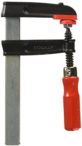 BESSEY Temperguss-Schraubzwinge TGRC16 | 160 mm Spannweite | Solide Schraubzwinge mit Tempergussbügel für präzises und zuverlässiges Spannen bei täglichen Arbeiten