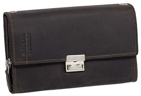 Ledershop24 Greenland Westcoast Portefeuille de serveur 7 pièces en cuir marron