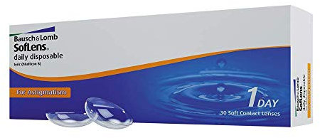 Bausch + Lomb SofLens daily disposable Toric Tageslinsen, torische Kontaktlinsen, weich, 30 Stück BC 8.6 mm/DIA 14.2 / CYL -0.75 / Achse 180 / -4.75 Dioptrien