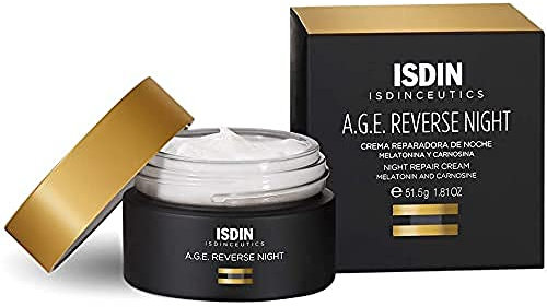 ISDIN Crema Reparadora de Noche con Melatonina Anti Aging, 50 ml (Paquete de 1)