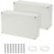GIGIIS 2PCS Boite de Derivation Blanche étanche IP66 Boite Etanche Electrique Exterieur Boîte de Jonction Connecteurs Plastique pour l'électricité Intérieure et Extérieure (200 x 120 x 55 mm)