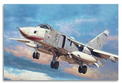 Su-24 Fighter Jet-Poster, Motiv: Fechter, Kampfflugzeug, dekoratives Gemälde, Leinwand, Wandposter und Kunstdruck, moderne Familienschlafzimmer-Dekoration, Poster, 30 x 45 cm
