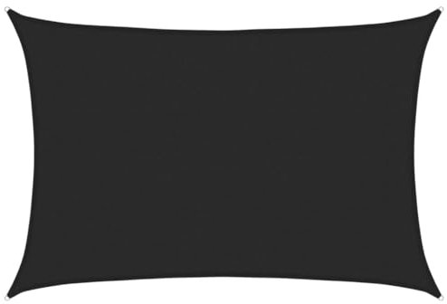 Prato & Giardino, Vita all'aperto, Ombrelloni e ombrelloni da esterni Tenda parasole Vela 160 g/m² Nero 3x4,5 m HDPE