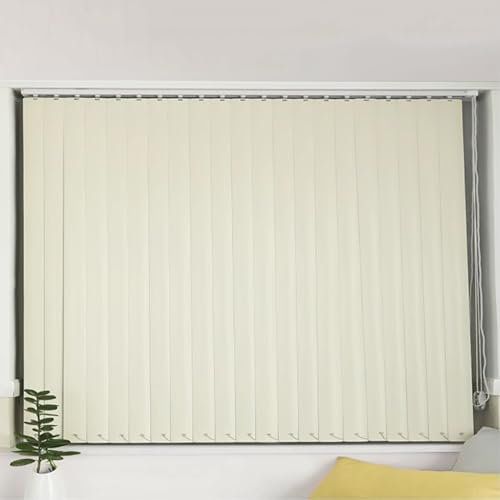 LRYELWA Lamellenvorhang Vertikaljalousie Sichtschutz Sonnenschutz Raumverdunkelnd Aluminium Jalousie für Fenster & Tür,Mit Zubehör,Anpassbare Größe,Breite x Höhe (Gelb,115cm x 200cm)