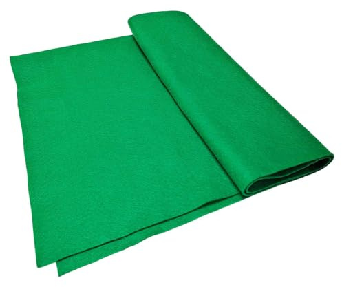 Jtnohx Grüner Filz Filzstoff zum Basteln Stoffbahnen Filz Meterware | 91x135CM Weiche Filzplatten für Kunst und Nähprojekte 1.4mm dick Flexibel