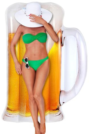 Flottant pour piscine, piscine gonflable pour piscine avec chope de bière | Marteau flottant d'eau, chaise de plancher flottante pour piscine, flotteur adulte