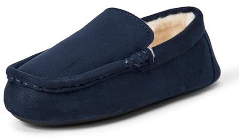 Amazon Essentials Chaussons mocassins pour garçon, bleu marine, 5 grands enfants