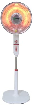 Stufa ELETTRICA Alta a Piantana 1000W parabola Oscillante Efficiente fino 33mq bianca Riscaldamento casa con Timer e Sicurezza Anticaduta