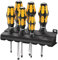 Wera 932/6 Kraftform Chiseldriver screwdriver set and rack, Phillips/Slotted, 6pc, 05018282001, Silver