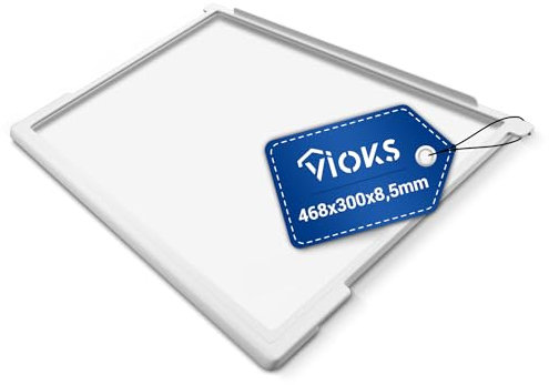 VIOKS Kühlschrank Glasplatte Ersatz für Gorenje 163336 465 x 300 mm - Kühlschrank Einlegeboden Glas mit Rahmen/Gorenje Kühlschrank Ersatzteile