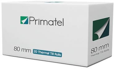 Primatel 80 x 80 Compatible Thermal Till Rolls (20 Rolls per Box x 1 Box = 20 Rolls)