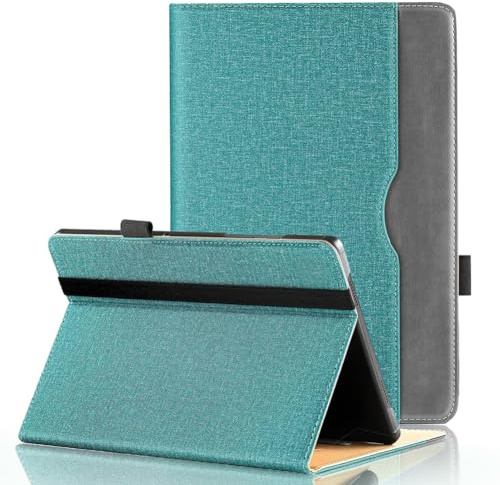 elfofle Universal Hülle for DOOGEE U11/U11 Pro/U10/T10W/Blackview Tab90 WiFi/Blackview Tab60 WiFi, Kompatibel mit Teclast P50/M50/T50, PU Leder Schutzhülle für 10-11 Zoll Tablet (Grün)