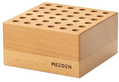 MEEDEN Portamatite e porta pennelli in legno di faggio: organizer per pennelli da pittura a 36 fori, supporto per matite in legno per pennelli, penne e strumenti artistici, espositore per pennelli