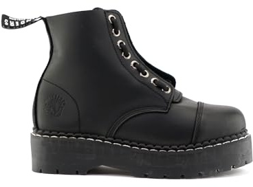 Slipmaskiner unisex svart Cameron ACS läder ankel vardaglig dragkedja stövlar, Svart, 38.5 EU