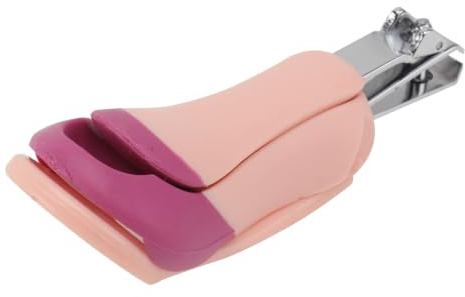 Babypflege Satz Nagelpflegeset Rosa mit Edelstahl und Faltlupe | Neugeborene und Kleinkinder, Tragbares Maniküre Satz, Passend als Geschenk für Eltern