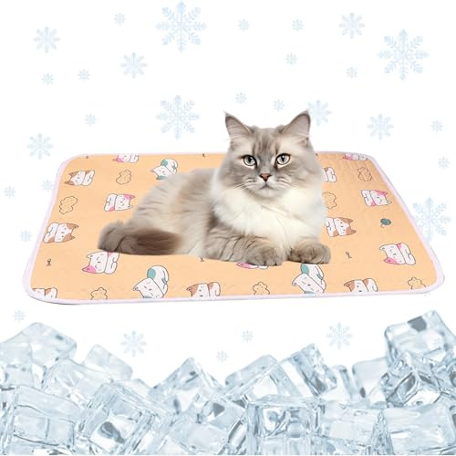 KASESSS Tapis Rafraichissant Chat Latex, 50x40cmTapis Rafraichissant Chien Petit, TApis Refroidissant pour Chat, Tapis Fraicheur CHat, Matelas Rafraichissant Chien, Cooling Mat Cat pour Journées D'été
