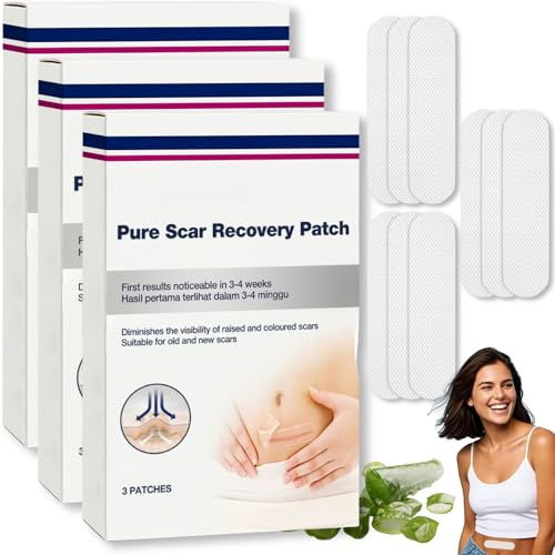 9PCS Pure Scar Recovery Patch, Silicone Scar Sheets Silicone Scar Tape, Suitable for Scaraway - Self-Adhesive Scar Away Silicone Scar Sheets, Skin Trauma Treatment, Keloids, C-Section Scars, Acne