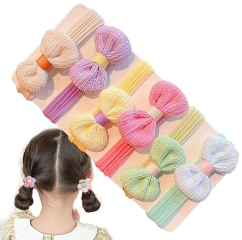 Wezalget Elastici Per Capelli Ragazze | 6 Pezzi Elastico Capelli Bambina | Elastico Spesso Ricci Accessorio per Coda di Cavallo | Accessorio Bambine Ragazze Stile Quotidiano