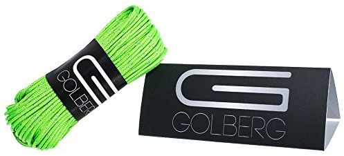 GOLBERG G 1,8 mm fluoreszierendes, reflektierendes Paracord, 43,1 kg – 20 Meter – perfekt für Spannseil, Zeltseil, Camping, Wandern – (reflektierendes Neongrün)