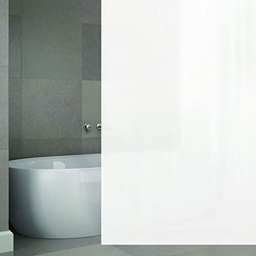 MSV Premium Anti-Schimmel Eva Duschvorhang - Anti-Bakteriell, waschbar, 100% wasserdicht - Weiß 140x180cm – Made in Spain