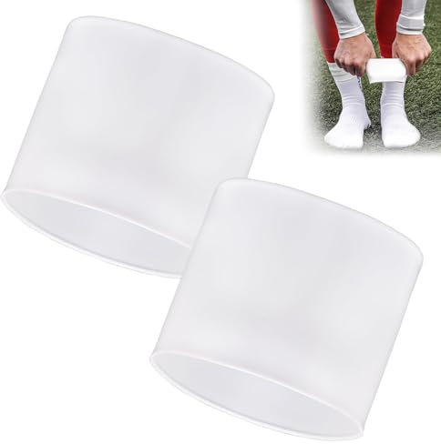 2 Pcs Schienbeinschonerhalter aus Silikon, Stutzenhalter Fussball Stutzenhalter Schienbeinschoner Halter Schienbeinschonerhalter Silikon Weiß Stutzenhalter Fussball Anti Slip für Herren Damen Kinder