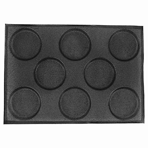 Asuinxurr Molde de pan de hamburguesa de silicona perforado moldes antiadherentes bandejas para hornear se adaptan a la mitad de las sartenes tamaño