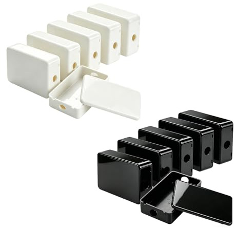 YOUZMY 12 piezas caja de derivación pequeña 55×35×15 mmCaja de distribución superficial impermeable de ABS,Cajas de empalmes mini blanca,carcasa electrónica para proyectos DIY,Caja de conexiones