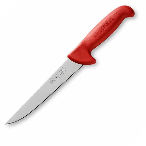 F. Dick Stechmesser/Schlachtmesser ErgoGrip (Klinge Messer 18 cm, Messerstahl rostfrei, 56 HRC) - 82006181-03 - Rot