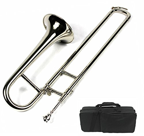 Diginex Nickel Plated Mini Bb Trombone with Case and Mouthpiece