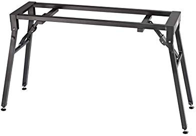 K&M 18953 Stagepiano-Klapptisch Schwarz aus Stahl - Höhe 60 bis 100 cm variabel - Klappbar für mobilen Einsatz