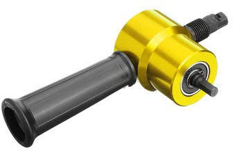 RanDal Doppelkopf Blechschneiden Knabber Bohrer Aufsatz Metall Cutter Tool mit Fall Rot Gold Blau - Gold