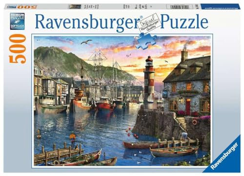 Ravensburger Puzzle 15045 - Morgens am Hafen - 500 Teile Puzzle für Erwachsene und Kinder ab 10 Jahren