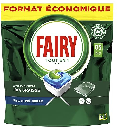 Fairy Original All in One Spülmaschinentabs, Regular, 85 Kapseln, effektiv auch auf Fett