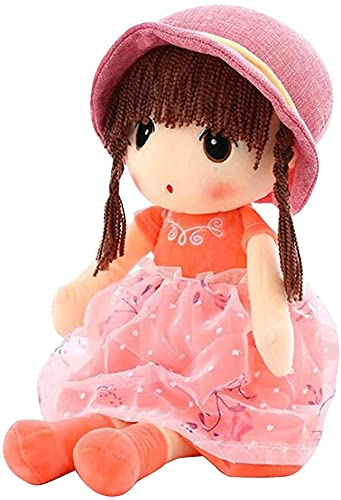 45CM Poupée de Chiffon Fille Mignonne Jouet en Peluche Bébé Douce Doudou Poupée Ornement Maison Mini-Princesse Chapeau de Naissance Anniversaire Valentin Noël, A05
