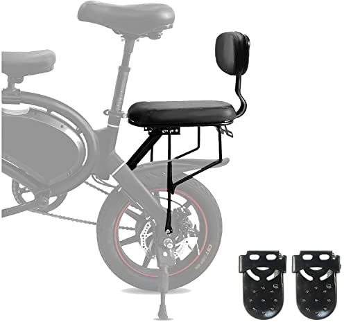 NELOMO Rücksitzkissen Fußstütze Set Kinder Sattel Sitz Fußpedale Set Kinder Rücksitze Kompatibel mit F Rad DYU Elektrofahrrad