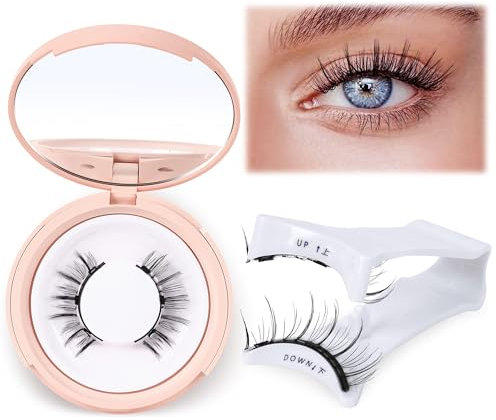 Mayhug Ciglia Magnetiche 1 Paia Riutilizzabili Con Applicatore - Ciglia Finte Naturali Senza Eyeliner Kit (Style MC01)