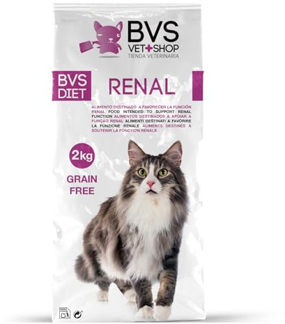 BVS Vet Shop | Diet Gato Renal Grain Free | para Gatos Adultos, sin Cereales destinado a favorecer la función renal | 2 kg