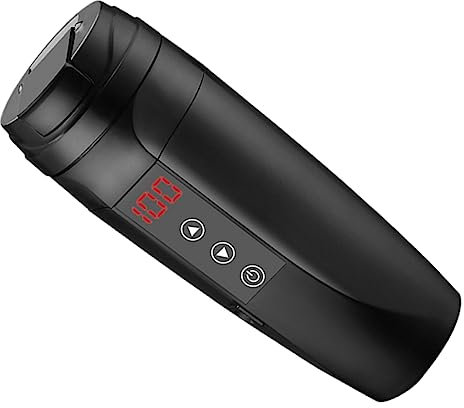 Vaso Calefactor para Coche Taza Eléctrica de Agua Caliente para Coche Taza de Café Calentada Control de Temperatura para Viajes Y Acampadas