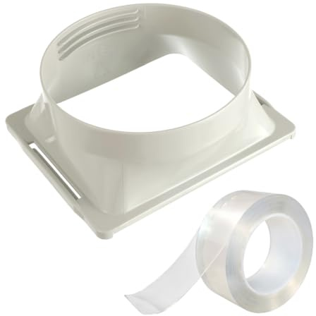 HUAREW 150mm Adattatore Tubo Condizionatore Portatile, Interfaccia Quadrata per Condizionatore Portatile Mobile, Connettore Tubos Condizionatores con Nastro sigillante nano