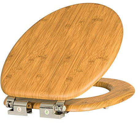 EUGAD Couvercle de Toilette en Bois MDF avec charnière,Abattant WC Siège de Toilette à Fermeture en Douceur,0263MTG