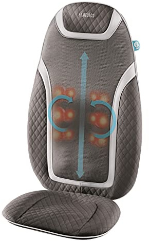 HoMedics Massage Cushion with Heat - Gentle Touch Portable, Adjustable Gel Massager