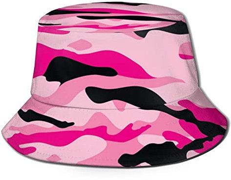 600 Fischerhut Rosa Camo Eimerhut Weich Anglerhut Uv Schutz Fisherman Hüte Für Mädchen Herren Jungen