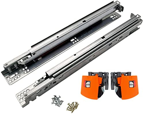 BLUM 21 Inch Drawer Slide, Full Extension, Concealed, Undermount. 563H5330B with 100 Lbs. Weight Capacity and Soft Close for 5/8 inch Thick Drawers. Including: Locking Devices (Pair)