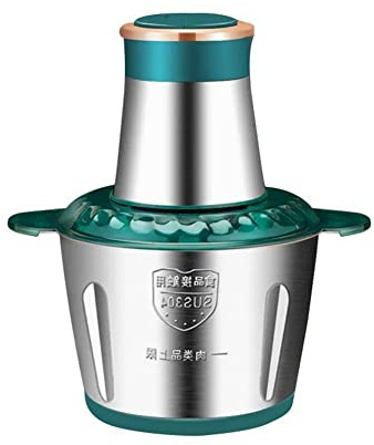 SAHROO 1 Pièce Hachoir à Viande Électrique 3L Mélangeurs en Acier Inoxydable Multifonction Hachoir à Légumes Trancheuse Broyeur Ménage EU Plug