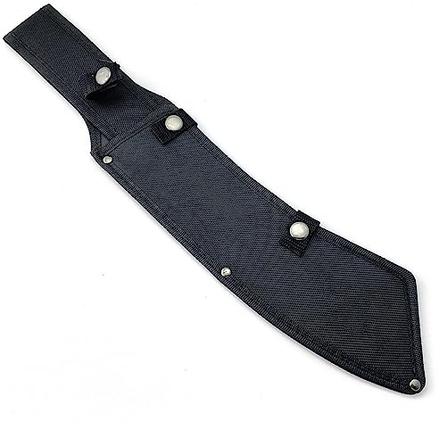 Aibote utomhus knivmantel nylon förvaringsfodral hållare med bältesögla för fast blad machete trä skärkniv, Svart
