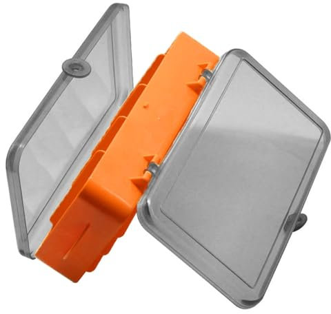 bumnay Doppelseitig Köderbox, 18 × 10 × 5cm Doppelseitige Aufbewahrungsbox für Angelköder, Kunststoff Angelzubehör Köderbox, Tragbare Köderboxen Angeln mit Fächern