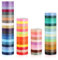 TNEDFOD Lot de 60 rouleaux Washi Tapes, ruban adhésif coloré pour le bricolage, décoration, matériel artistique amusant pour enfants